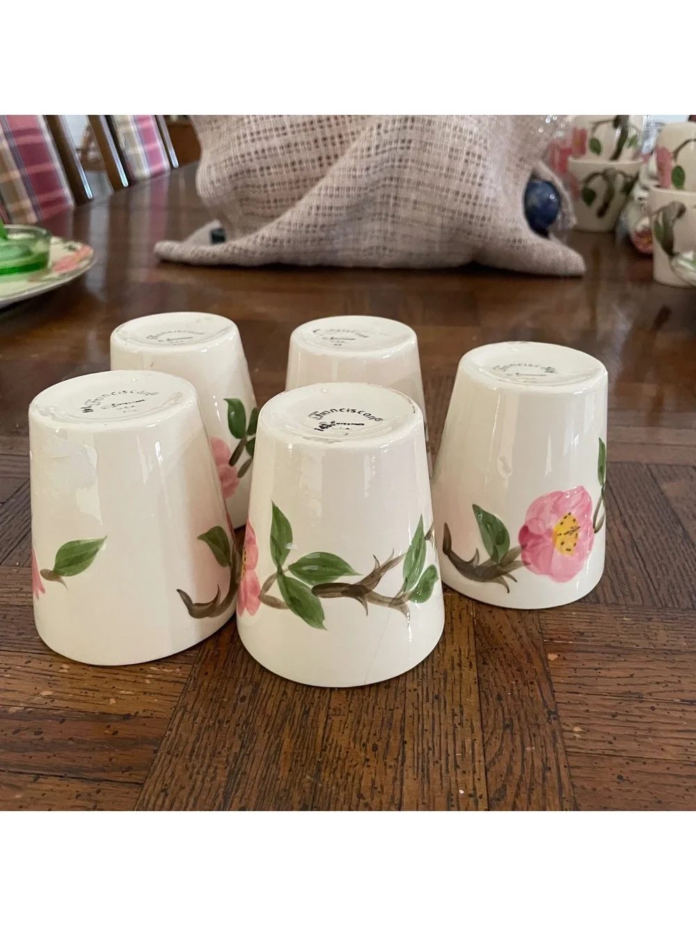 Franciscan Desert Rose ceramic tumbler cups set of 5